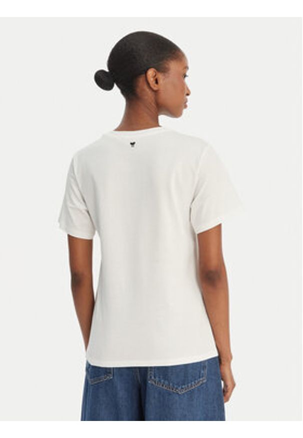Weekend Max Mara T-Shirt Pantera 2615971032 Biały Regular Fit. Kolor: biały. Materiał: bawełna. Wzór: motyw zwierzęcy