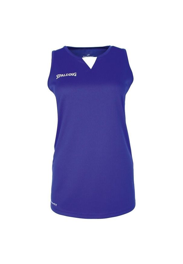 SPALDING - Damski jersey Spalding 4HER III. Kolor: wielokolorowy, niebieski, biały. Materiał: jersey. Wzór: nadruk