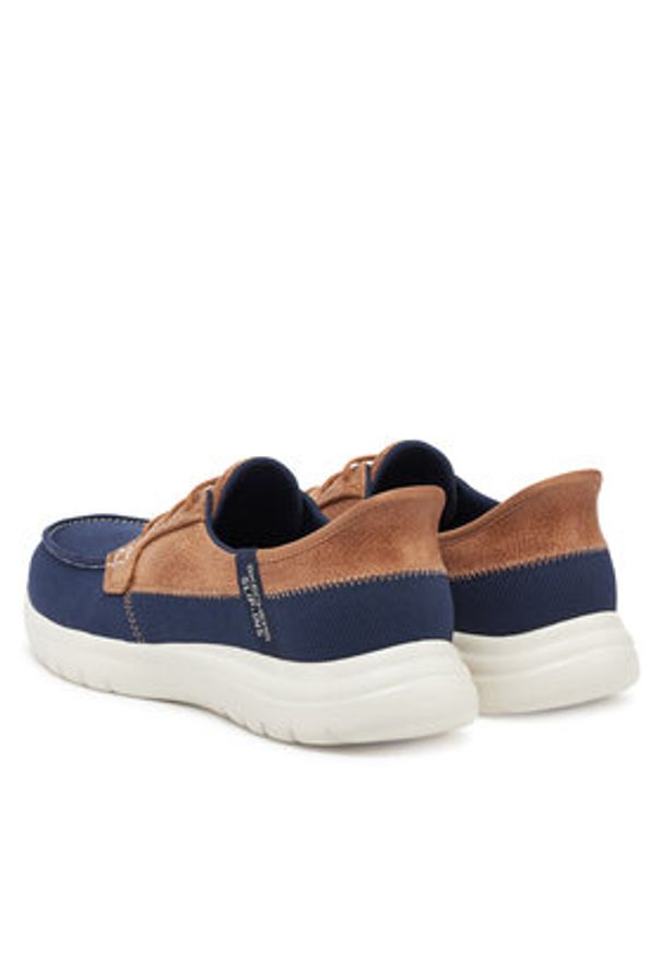 skechers - Skechers Mokasyny On-The-Go Flex-Palmilla 136536/NVY Granatowy. Kolor: niebieski. Materiał: materiał