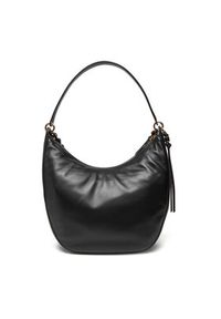 TOMMY HILFIGER - Tommy Hilfiger Torebka Moon Leather Hobo AW0AW17468 Czarny. Kolor: czarny. Materiał: skórzane #3