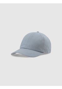 4f - Czapka z daszkiem strapback uniseks - niebieska. Kolor: niebieski. Materiał: materiał, bawełna. Sezon: lato. Styl: sportowy