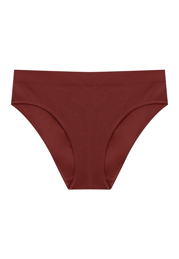 Intica - Tongi damskie bezszwowe z elastycznego materiału Virginija. Kolor: czerwony. Materiał: materiał