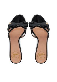 Love Moschino - LOVE MOSCHINO Klapki JA28036G1MIH0000 Czarny. Kolor: czarny. Materiał: skóra #6