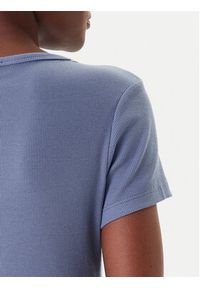Tommy Jeans T-Shirt Essential DW0DW17385 Niebieski Slim Fit. Kolor: niebieski. Materiał: bawełna
