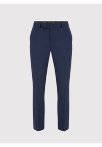 Pako Lorente - PAKO LORENTE – Spodnie garniturowe w kolorze granatowym. Kolor: niebieski. Materiał: poliester, wełna, elastan. Styl: elegancki #4