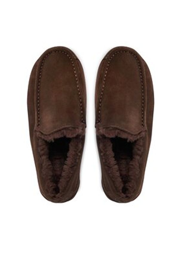 Ugg Kapcie M Ascot 1101110 Brązowy. Kolor: brązowy. Materiał: zamsz, skóra