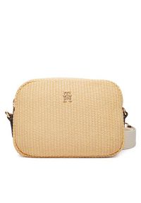 TOMMY HILFIGER - Tommy Hilfiger Torebka Popette Camera Bag Raffia AW0AW18525 Beżowy. Kolor: beżowy #2