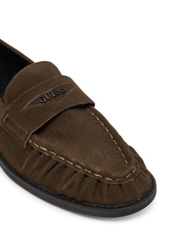 Guess Mokasyny FMJOSA SUE14 Brązowy. Kolor: brązowy. Materiał: zamsz, skóra