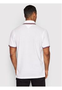 TOMMY HILFIGER - Tommy Hilfiger Polo Tipped MW0MW13080 Biały Slim Fit. Typ kołnierza: polo. Kolor: biały. Materiał: bawełna