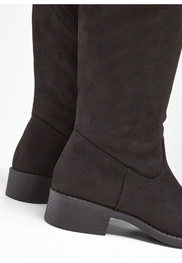 bonprix - Kozaki. Zapięcie: zamek. Kolor: czarny. Obcas: na obcasie. Wysokość obcasa: średni