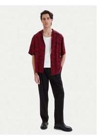 Hugo - HUGO Koszula Espino 50560596 Czerwony Relaxed Fit. Kolor: czerwony. Materiał: wiskoza #4