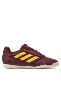 Adidas - adidas Buty do piłki nożnej Super Sala II Indoor Boots IE7554 Bordowy. Kolor: czerwony. Materiał: skóra