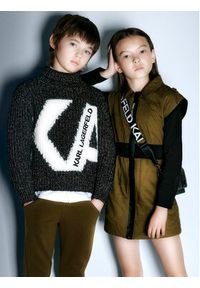 Karl Lagerfeld Kids Spodnie dresowe Z24164 S Khaki Regular Fit. Kolor: brązowy. Materiał: syntetyk #5