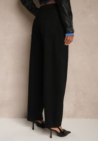 Renee - Czarne Jeansy Slouchy Regular Waist Fesarina. Okazja: na co dzień, na spacer. Kolor: czarny. Styl: klasyczny, casual