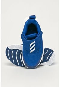 adidas Performance - Buty dziecięce FortaRun AC. Zapięcie: rzepy. Kolor: niebieski. Materiał: syntetyk, materiał, guma. Szerokość cholewki: normalna. Wzór: nadruk. Model: Adidas Cloudfoam. Sport: bieganie #4