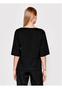 Sisley T-Shirt 3I1XL4161 Czarny Relaxed Fit. Kolor: czarny. Materiał: bawełna #3
