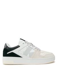 Calvin Klein Jeans Sneakersy Basket Cupsole Low Lace Mod Vint YM0YM00709 Biały. Kolor: biały. Materiał: skóra