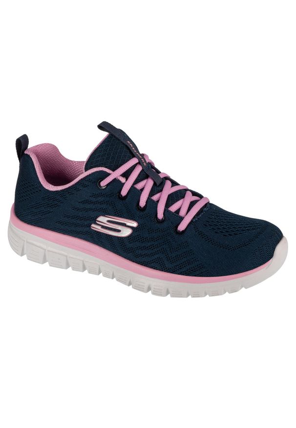 skechers - Buty do chodzenia damskie Skechers Graceful Get Connected. Zapięcie: sznurówki. Kolor: niebieski. Materiał: materiał, tkanina, syntetyk. Szerokość cholewki: normalna. Sport: turystyka piesza