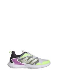 Buty do tenisa męskie Adidas Defiant Speed. Kolor: szary, biały, wielokolorowy. Materiał: materiał. Sport: tenis