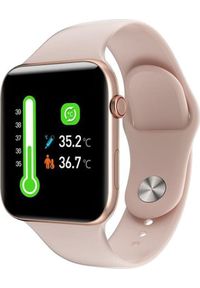 Smartwatch Kumi KU1 Różowy (KU-KU1/GD). Rodzaj zegarka: smartwatch. Kolor: różowy