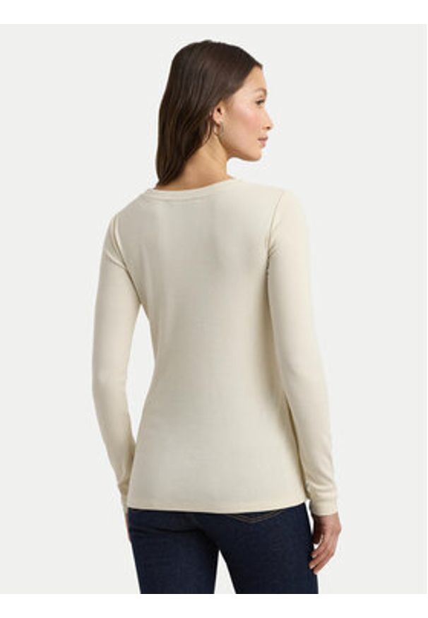 Lauren Ralph Lauren Sweter 200940514001 Écru Regular Fit. Materiał: bawełna