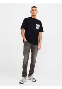 Jack & Jones - Jack&Jones T-Shirt Lafayette 12250435 Czarny Standard Fit. Kolor: czarny. Materiał: bawełna #4