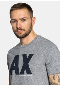 Koszulka męska Armani Exchange (6KZTFQ ZJ6SZ 29AD). Kolor: szary. Sport: turystyka piesza
