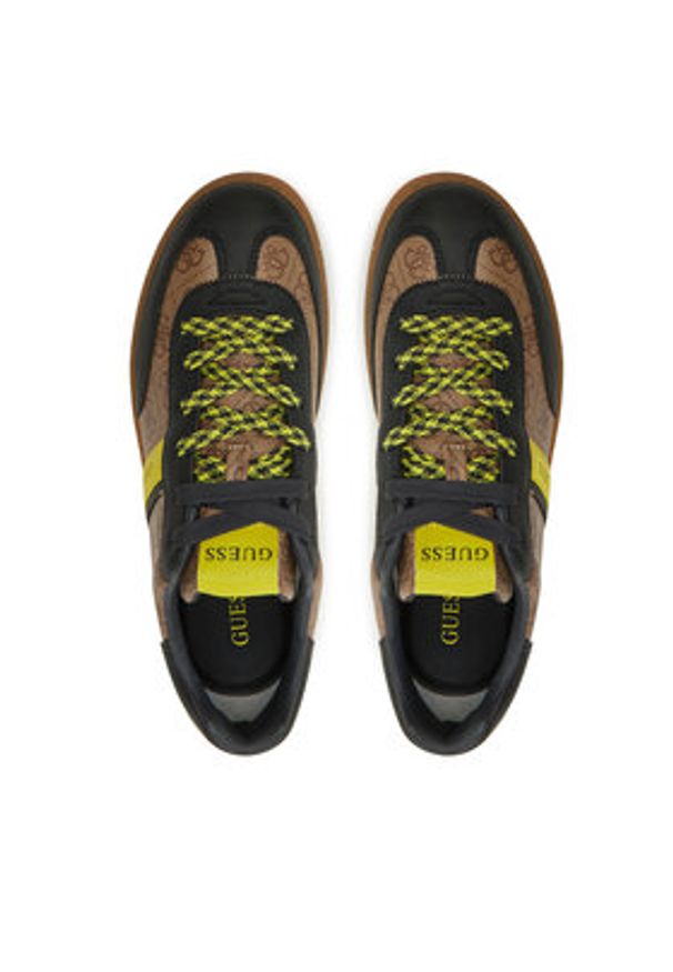 Guess Sneakersy FMPNII ELE12 Brązowy. Kolor: brązowy. Materiał: skóra