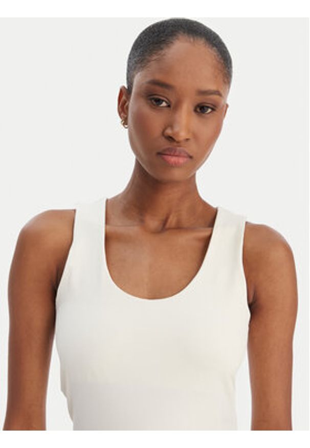 Marella Top Tiglio 2615941051 Écru Slim Fit. Kolor: kremowy. Materiał: syntetyk