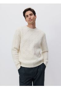 Reserved - Sweter z wełną - złamana biel. Materiał: wełna #1