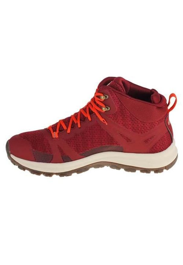 keen - Buty trekkingowe damskie Keen Terradora II WP. Zapięcie: sznurówki. Kolor: czerwony. Materiał: tkanina, materiał. Szerokość cholewki: normalna