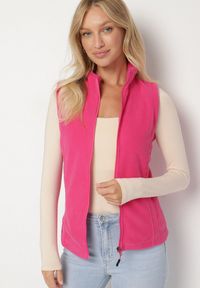 Born2be - Fuksjowa Kamizelka Polarowa z Bawełną Anerrise. Okazja: na co dzień. Kolor: różowy. Materiał: polar, bawełna. Styl: casual #6