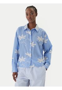LOLA CASADEMUNT Koszula LS2615089 Niebieski Relaxed Fit. Kolor: niebieski. Materiał: bawełna #1