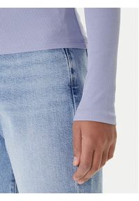 Tommy Jeans Bluzka DW0DW20178 Niebieski Slim Fit. Kolor: niebieski. Materiał: bawełna #3