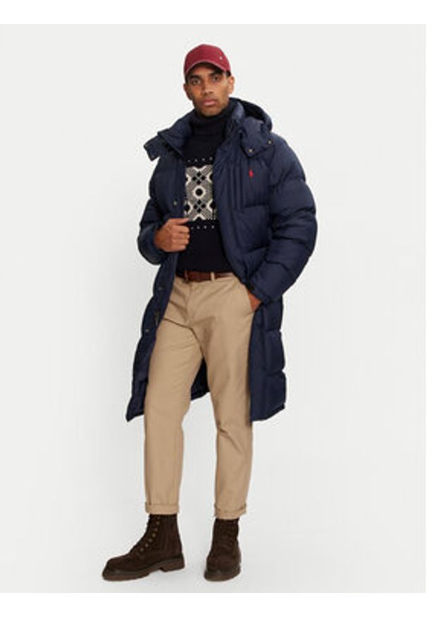 Polo Ralph Lauren Kurtka puchowa 710962406001 Granatowy Relaxed Fit. Typ kołnierza: polo. Kolor: niebieski. Materiał: syntetyk