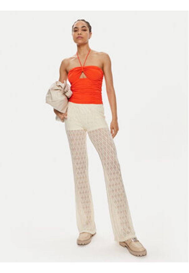 GESTUZ - Gestuz Top Alicia 10909080 Pomarańczowy Slim Fit. Kolor: pomarańczowy. Materiał: syntetyk