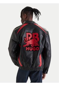 Hugo - HUGO Kurtka skórzana Lugor 50559737 Czarny Regular Fit. Kolor: czarny. Materiał: skóra #1