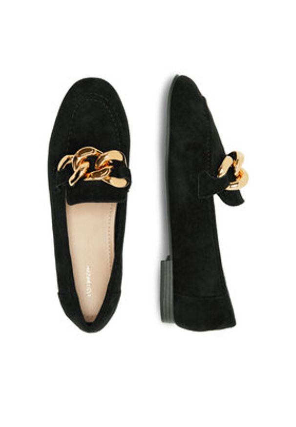 DeeZee Loafersy WS5560-10 Czarny. Kolor: czarny. Materiał: materiał