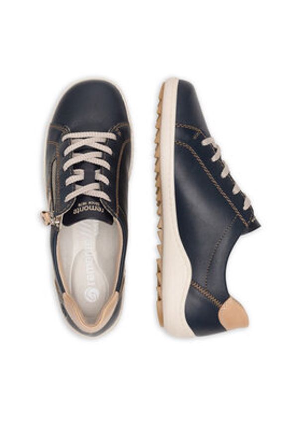 Remonte Półbuty R1432-14 Granatowy. Kolor: niebieski. Materiał: skóra