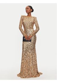 Elisabetta Franchi Sukienka wieczorowa AB-759-47E2-V860 Złoty Regular Fit. Kolor: złoty. Materiał: syntetyk. Styl: wizytowy #4