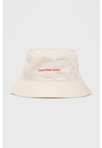 Calvin Klein Jeans kapelusz bawełniany kolor beżowy bawełniany K50K508976.PPYY. Kolor: beżowy. Materiał: bawełna #1