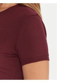 Guess T-Shirt W2YI44 J1314 Bordowy Regular Fit. Kolor: czerwony. Materiał: bawełna #5