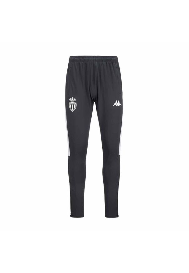 Kappa - Spodnie treningowe dla dzieci AS Monaco Abunszip Pro 8 2024/25. Kolor: wielokolorowy, szary, biały. Sport: piłka nożna