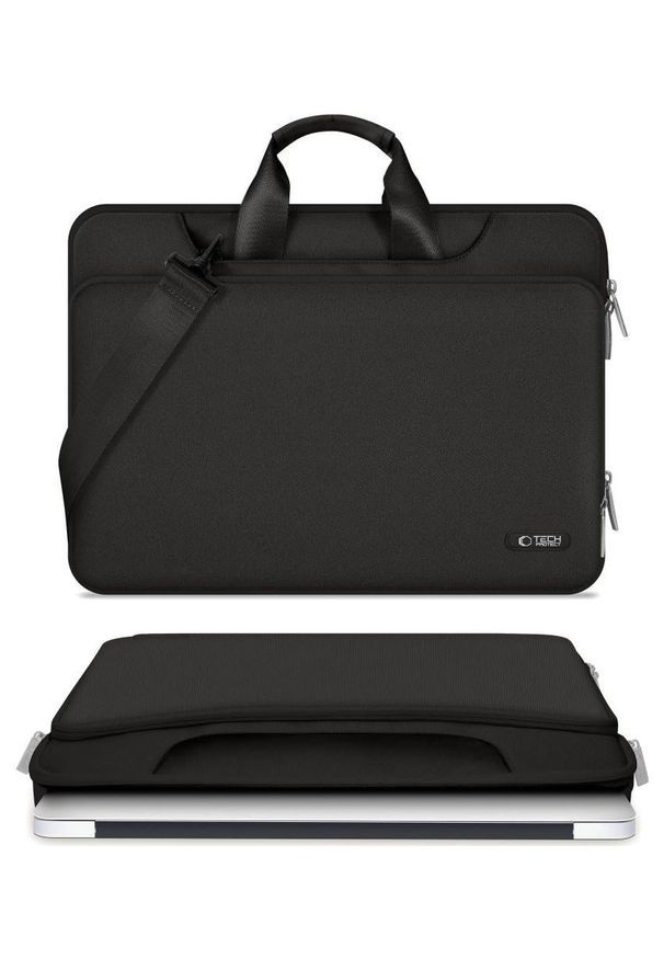 TECH-PROTECT - Torba Tech-Protect PocketBag 13-14'' czarny. Kolor: czarny. Materiał: materiał. Styl: elegancki, klasyczny, casual