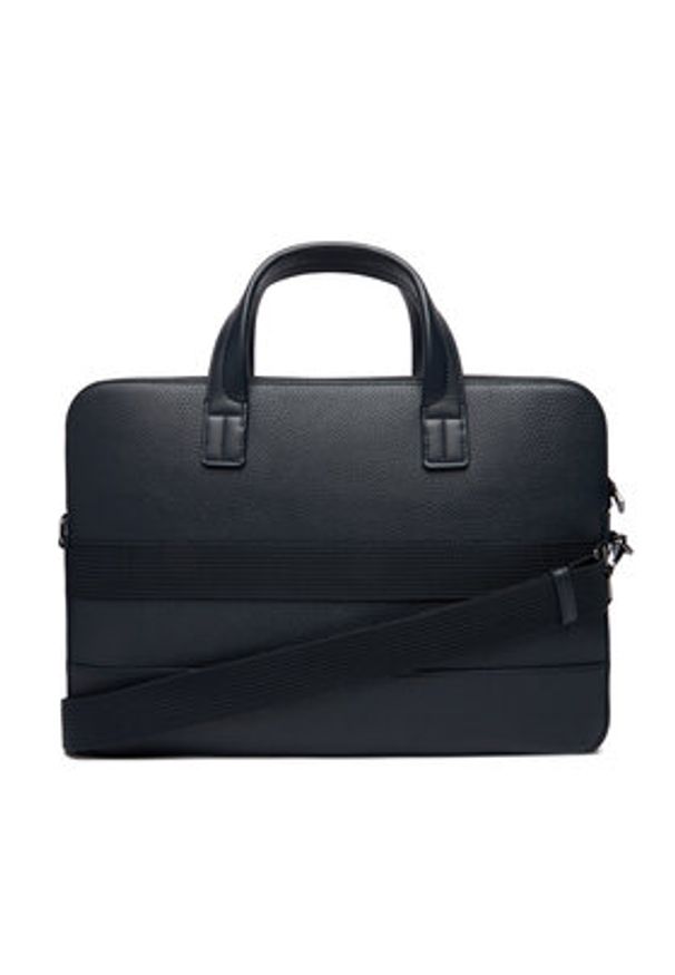 TOMMY HILFIGER - Tommy Hilfiger Torba na laptopa Th Central Slim Computer Bag AM0AM13631 Granatowy. Kolor: niebieski. Materiał: skóra