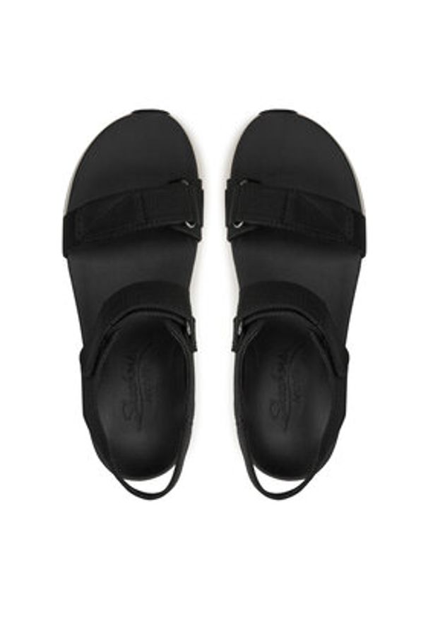 skechers - Skechers Sandały Arch Fit-Touristy 119247/BLK Czarny. Kolor: czarny. Materiał: materiał