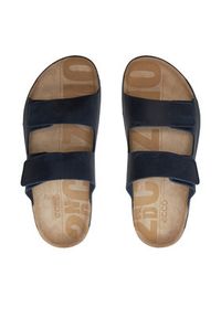 ecco - ECCO Klapki 2Nd Cozmo M 2 Strap Slide 50090402038 Granatowy. Kolor: niebieski. Materiał: skóra #3