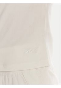 Reebok T-Shirt RK25309CCW Biały Slim Fit. Kolor: biały. Materiał: bawełna