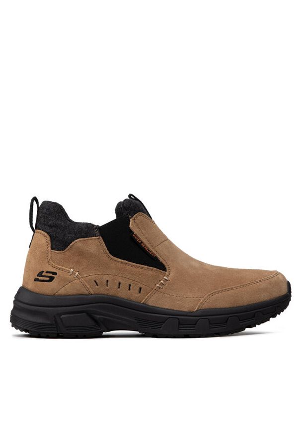 skechers - Skechers Półbuty Bombarder 237283/BRBK Brązowy. Kolor: brązowy. Materiał: zamsz, skóra