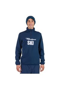 Bluza męska Rossignol Signature Ski Hz Fleece. Kolor: niebieski. Sezon: zima. Sport: narciarstwo